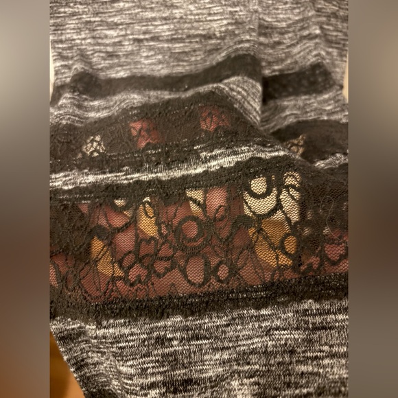 Free People Hazy Daze Grey W/ Black Lace Maxi Dress - Picture 15 of 17